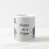 Glücklich wie ein Nilpferd Kaffeetasse (Mittel)