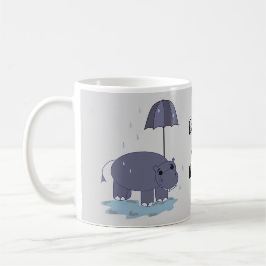 Glücklich wie ein Nilpferd Kaffeetasse (Links)