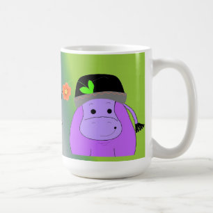 Glücklich wie ein Nilpferd - Lila Nilpferd Kaffeetasse
