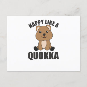 Glücklich wie ein Quokka - Süßer Quokka Süße Tiere Postkarte