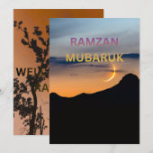 GLÜCKLICH WILLKOMMEN IM RAMDAN FEIERTAGSKARTE (Vorne/Hinten)