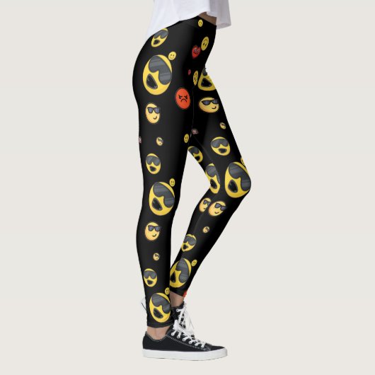 Glücklich, wütend, Liebe, Mädchen Emojis Leggings (Rechts)