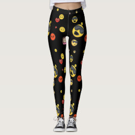 Glücklich, wütend, Liebe, Mädchen Emojis Leggings