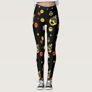 Glücklich, wütend, Liebe, Mädchen Emojis Leggings
