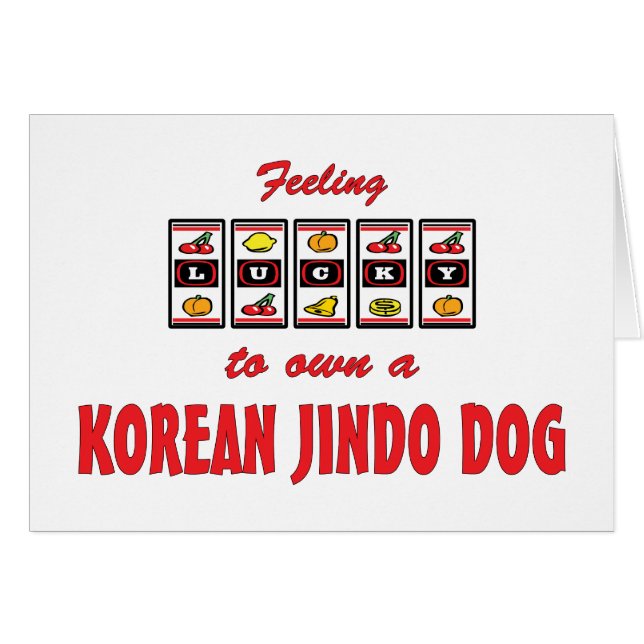 Glücklich zu eigenem ein koreanischer Jindo (Vorderseite (Horizontal))