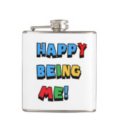 glücklich zu sein flachmann (Vorderseite)