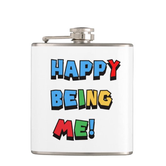 glücklich zu sein flachmann (Vorderseite)