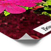 Glücklich zu sein, ist Ihre Wahl blühende Blume Poster (Ecke)