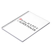 Glücklich zu sein ist mein Super-Power-Notebook Notizblock (Linke Seite)