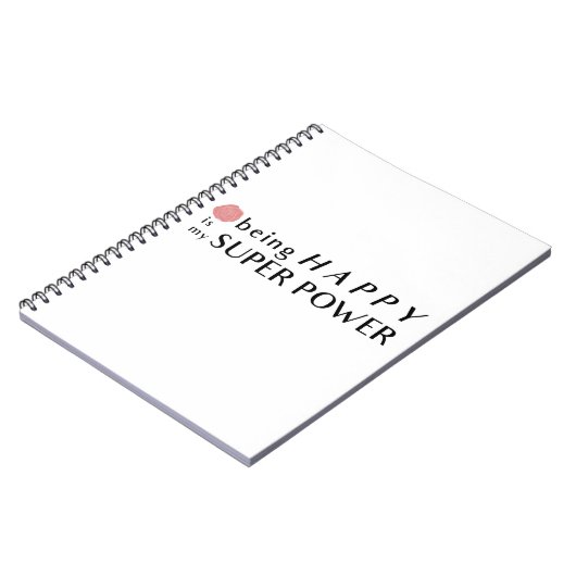 Glücklich zu sein ist mein Super-Power-Notebook Notizblock (Linke Seite)