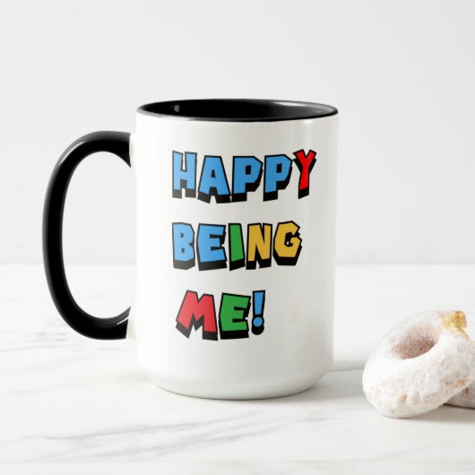 glücklich zu sein tasse (Mit Donut)