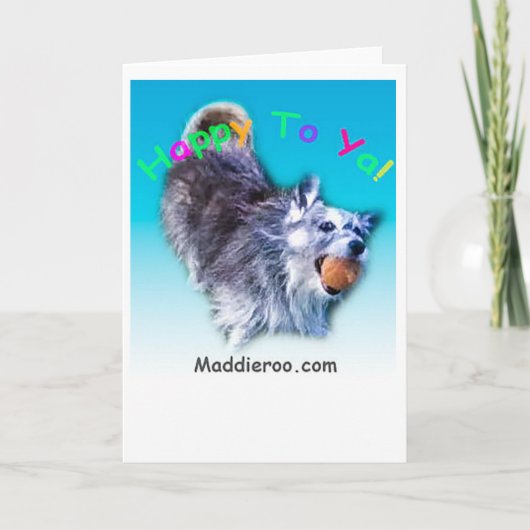 Glücklich zu Ya! Gruß-Karte Karte (Vorderseite)