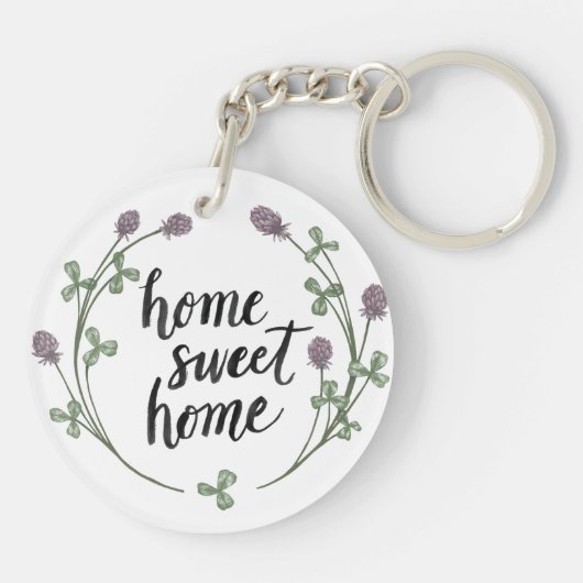 Glücklich Zuhause-Bonbon-dem Zuhause zur Schlüsselanhänger (Rückseite)
