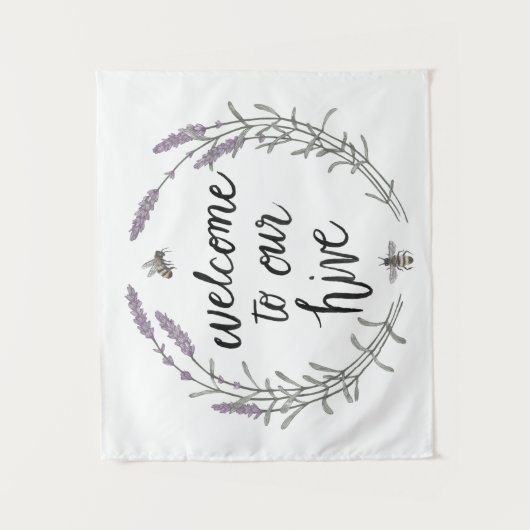 Glücklich zum Bienen-Zuhause fasst II | das Wandteppich (Vorderseite)