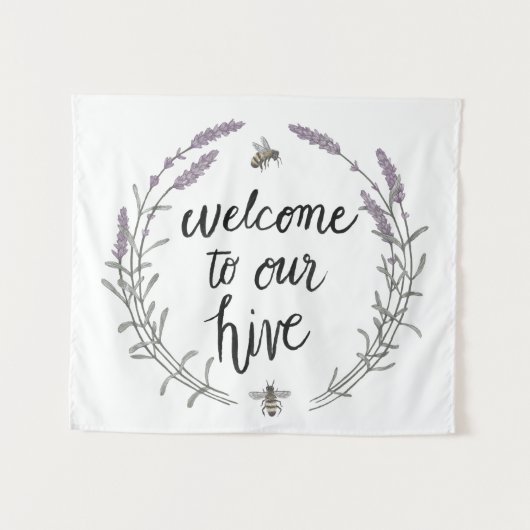 Glücklich zum Bienen-Zuhause fasst II | das Wandteppich (Vorderseite (Horizontal))