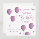 GLÜCKLICH zum Geburtstag. Ankündigung (Vorne/Hinten)