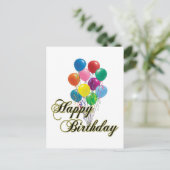 Glücklich zum Geburtstag - D4 Postkarte (Stehend Vorderseite)