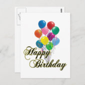 Glücklich zum Geburtstag - D4 Postkarte (Vorne/Hinten)