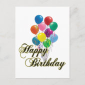 Glücklich zum Geburtstag - D4 Postkarte (Vorderseite)