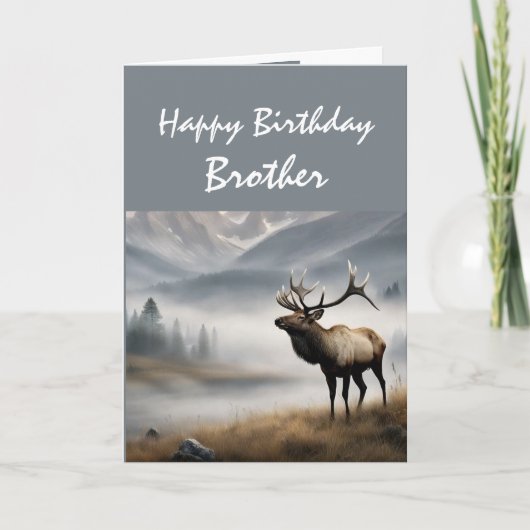 Glücklich zum Geburtstag Elk Brother, der herausra Karte (Vorderseite)