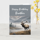 Glücklich zum Geburtstag Elk Brother, der herausra Karte (Gelbe Blume)
