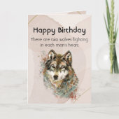 Glücklich zum Geburtstag Spaß Wolf, Wolves Card Karte (Vorderseite)