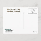 Glücklich zum Geburtstag - Steinpfeifen - Beagle Postkarte (Rückseite)