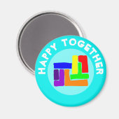 GLÜCKLICH ZUSAMMEN MAGNET (Vorderseite/Rückseite)