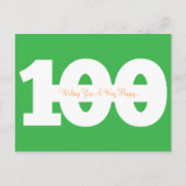 Glückliche 100. Geburtstag Meilensteine Postkarten (Vorderseite)