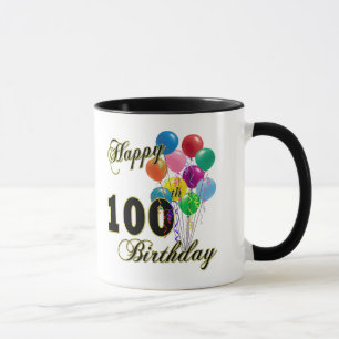 Glückliche 100. Geburtstags-Geschenke und Tasse