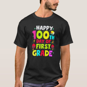Glückliche 100 Schultage Kinder Lehrer Schüler 100 T-Shirt