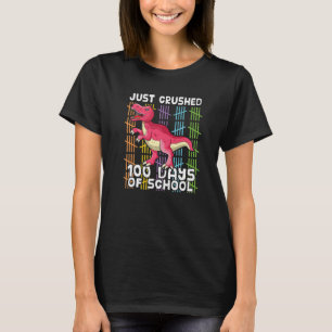 Glückliche 100. Tag Liebe Dinosaurier gerade zerdr T-Shirt