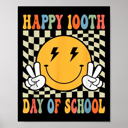 Glückliche 100 Tage 100. Schullehrer Kinderjunge Poster (Vorne)