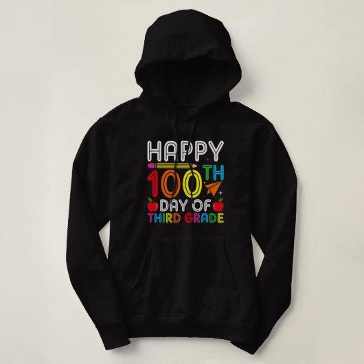 glückliche 100 Tage der dritten Klasse Hoodie (Design vorne)