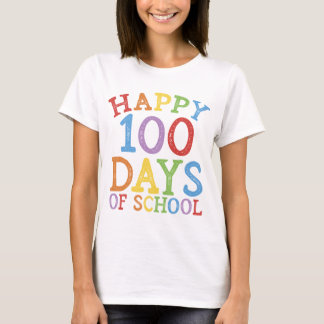 Glückliche 100 Tage der Schule 100. Tag Regenbogen T-Shirt