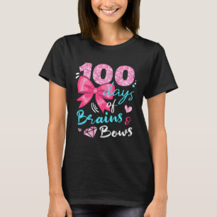 Glückliche 100 Tage Gehirn und Bogen glücklich 100 T-Shirt