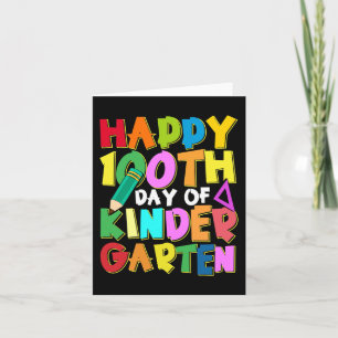 Glückliche 100 Tage Kindergarten Kinder 100 Tage Karte