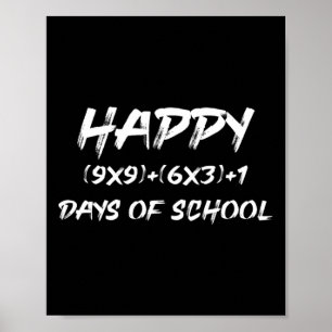 Glückliche 100 Tage Mathematik Spaß T-Shirt für Ma Poster