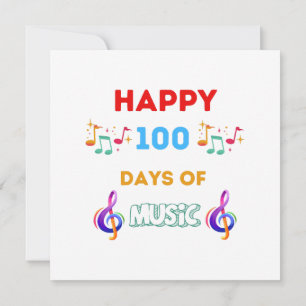 Glückliche 100 Tage Musik Einladung