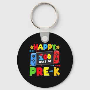 Glückliche 100 Tage Pre-k Gaming 100. Tag Schule B Schlüsselanhänger