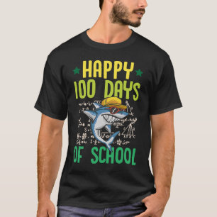 Glückliche 100 Tage Schule Cool Hai Mathematiker L T-Shirt