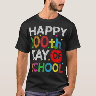 Glückliche 100 Tage Schule für Kinder Jungen Lehre T-Shirt