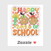 glückliche 100 Tage Schule . Lehrerbewertung Aufkleber (Blatt)