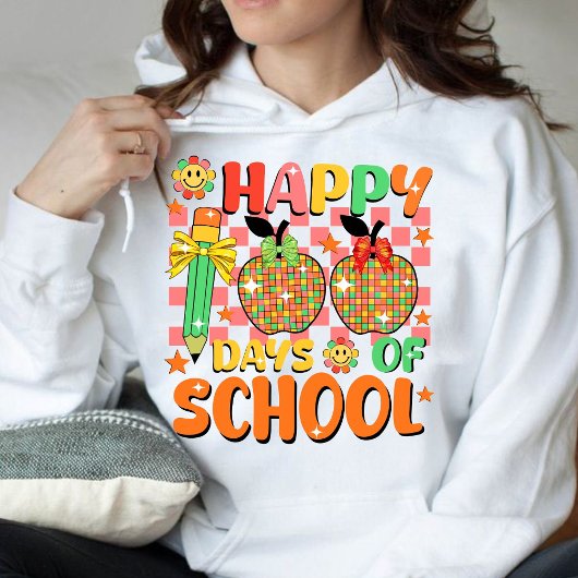 glückliche 100 Tage Schule . Lehrerbewertung Hoodie