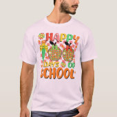 glückliche 100 Tage Schule . Lehrerbewertung T-Shirt (Vorderseite)