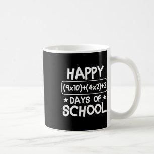 Glückliche 100 Tage Schule Mathematik Gleichung 10 Kaffeetasse