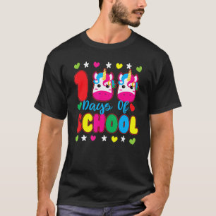 Glückliche 100 Tage Schule Süßer Einhorn-Lehrer St T-Shirt