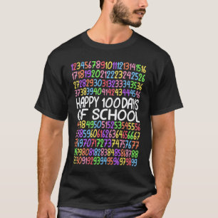 Glückliche 100 Tage Schulfach Mathematik Kindergar T-Shirt