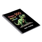 Glückliche 100 Tage Schulfeier schlauer Notizblock (Rechte Seite)