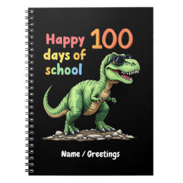 Glückliche 100 Tage Schulfeier schlauer Notizblock